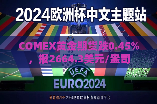 COMEX黄金期货跌0.45%，报2664.3美元/盎司